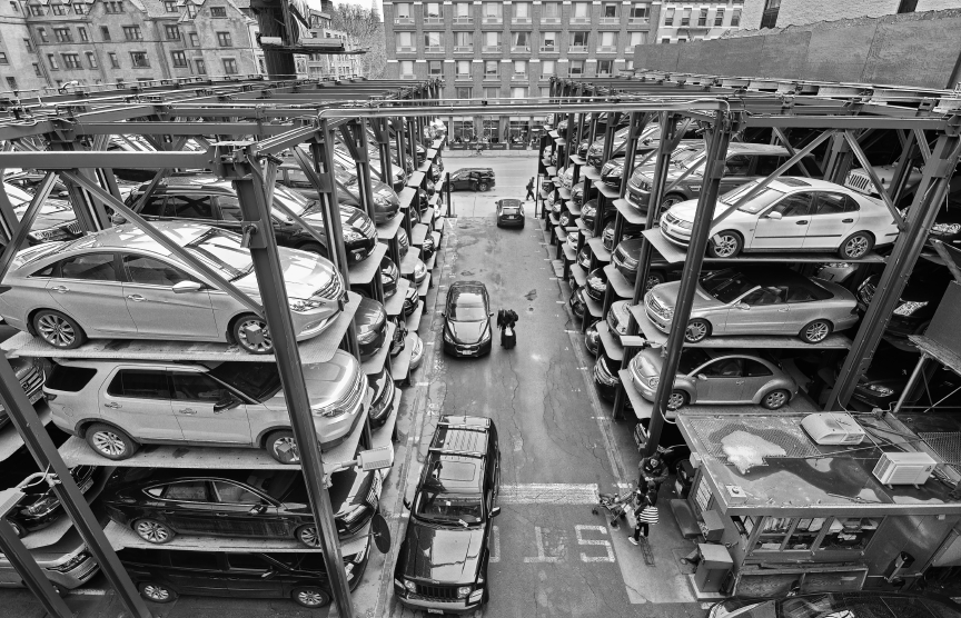 Multi level parking garage in New York City